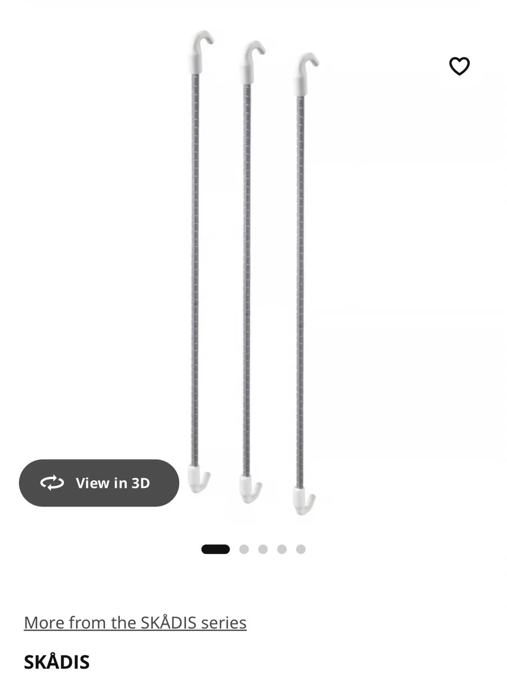 SKÅDIS IKEA Elastic Pegboard Cords x3